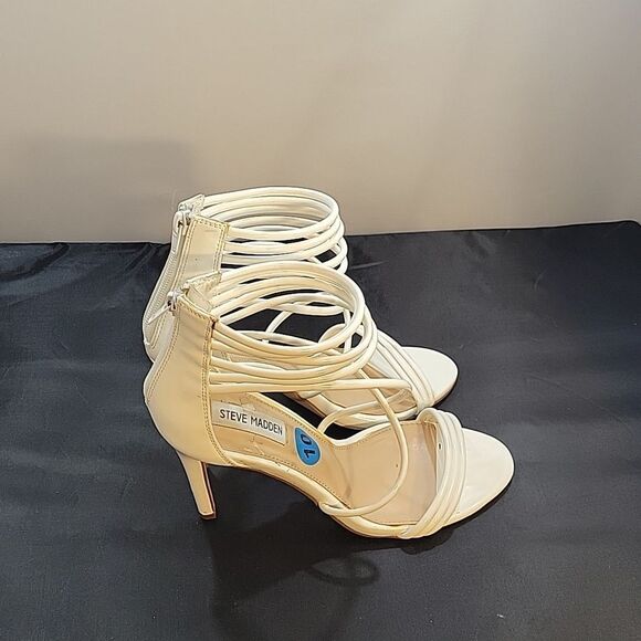 STEVE MADDEN MULTI-STRAP HIGH HEEL ROUND TOE SANDAL - Picture 4 of 15